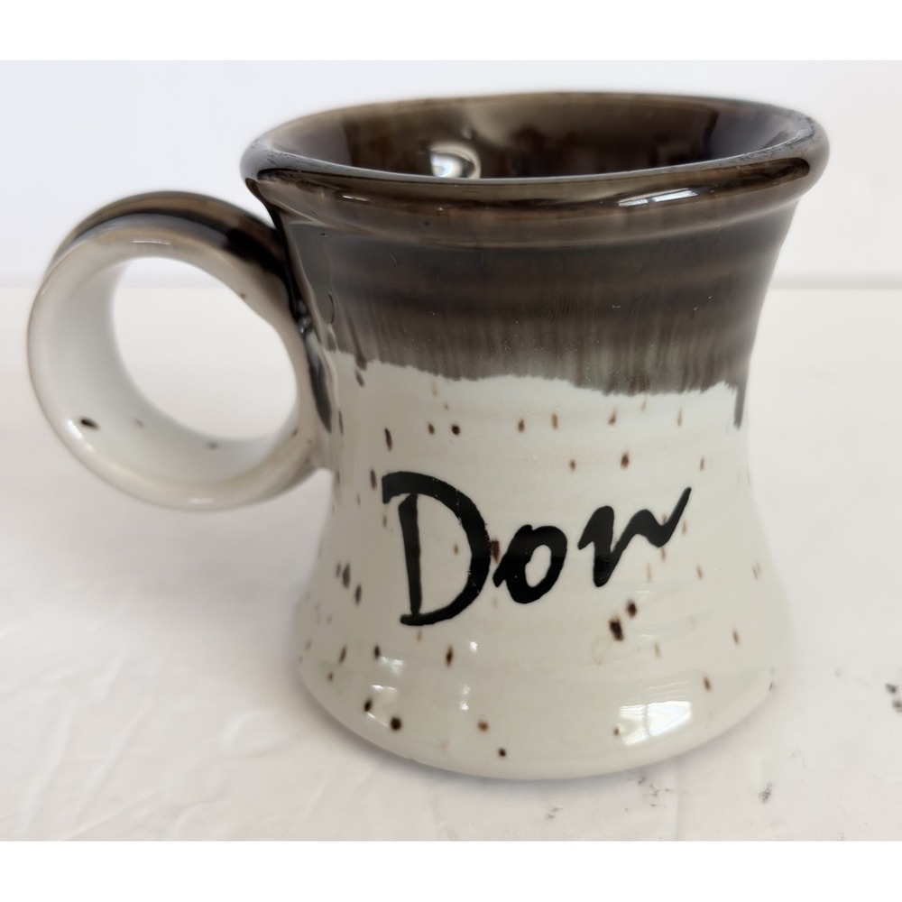 Clay In Mind Pottery "Don" 6oz Stoneware Coffee Mug Personalized San Diego CA